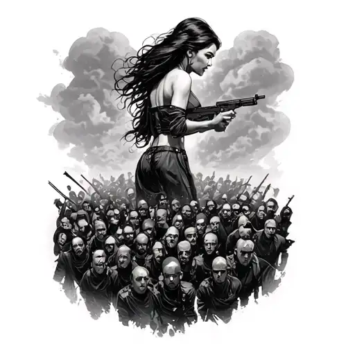 One Woman Vs An Army Of Lots Of People
