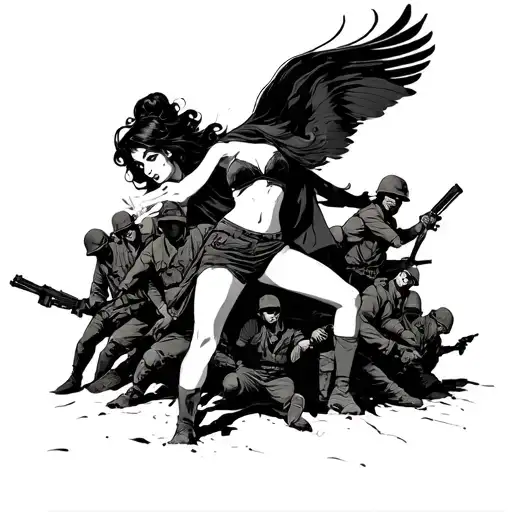 One Woman Vs An Army Of Lots Of People Ready To Attack