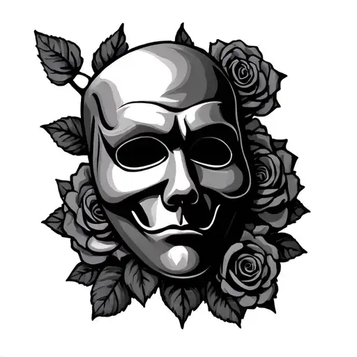 Phantom Of The Opera Mask With Roses