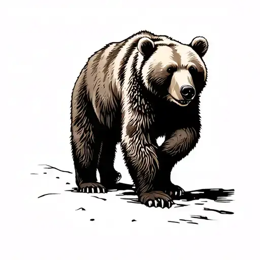 Grizzly Bear Standing