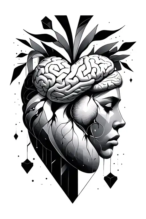 Vini Vidi Vici With Geometric Design Incorporating Heart And Brain Balance