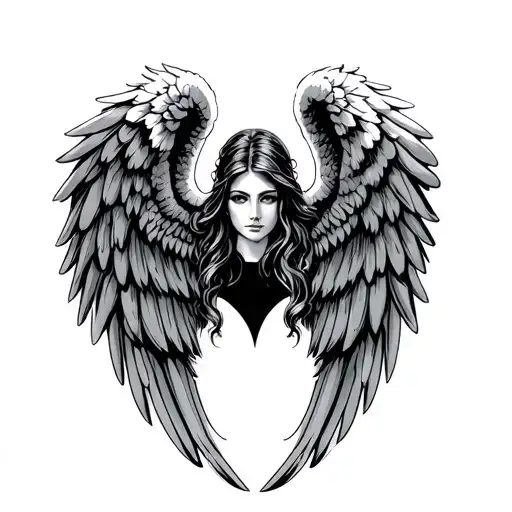 Female Guardian Angel Wings