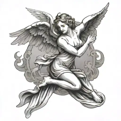 Angel With Wings Flying