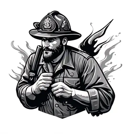 Fire Fighter And Barber