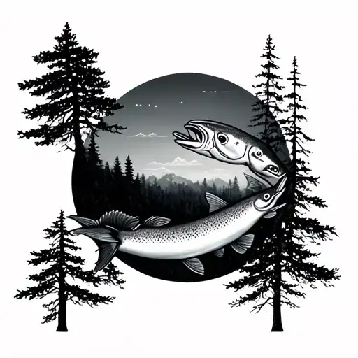 13 And Salmon And Trees