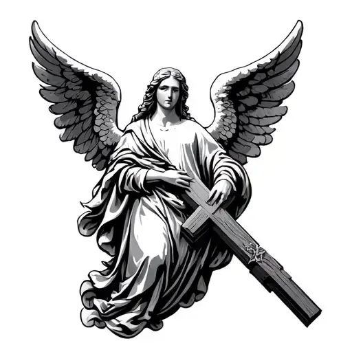 Angel Holding Cross