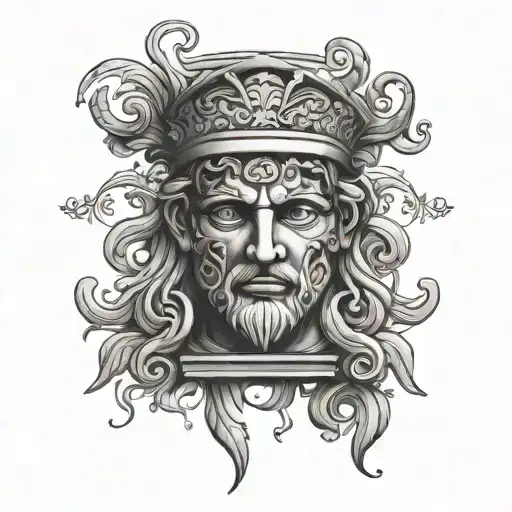 Greek Theme Background Black