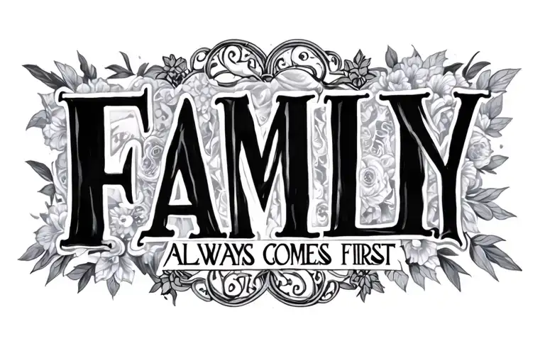 Family Always Comes First With Roman Numerals Dob