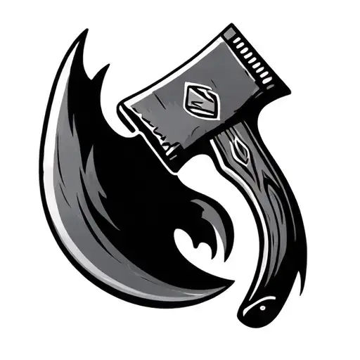 Fire Axe And Clippers Barber Pole