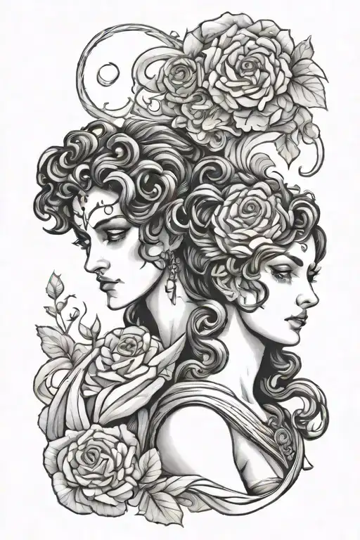 Hades And Persephone Holding Each Other