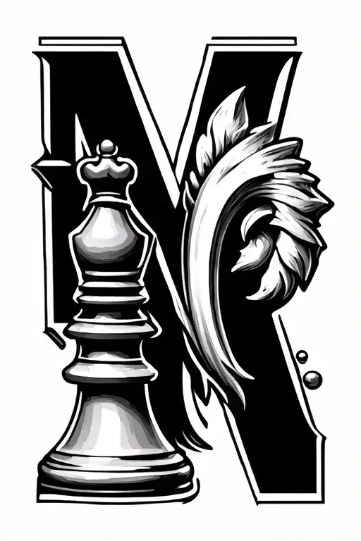 Chess Piece Letter M