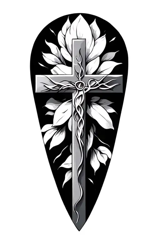 Simple Cross With Denise Behind It