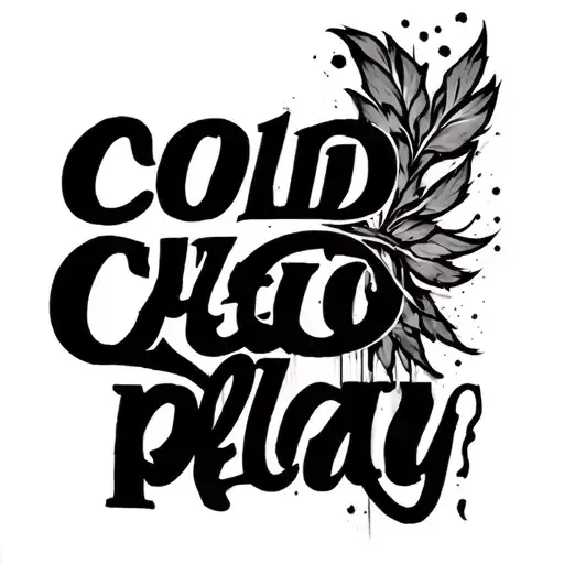 Coldplay Written Vertically