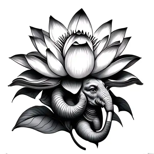 Book Eighht Petal Bloomed Lotus For Lord Brahma And An Elephant