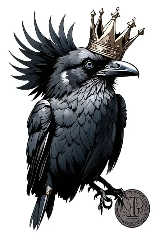 Crow Wearing Crown