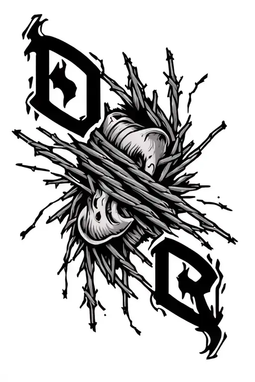 Barb Wire And Brand Logo