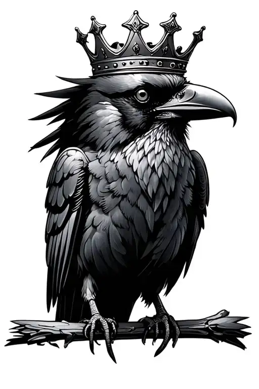 Crow Wearing Crown