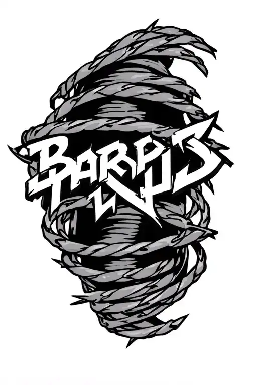 Barb Wire And Brand Logo