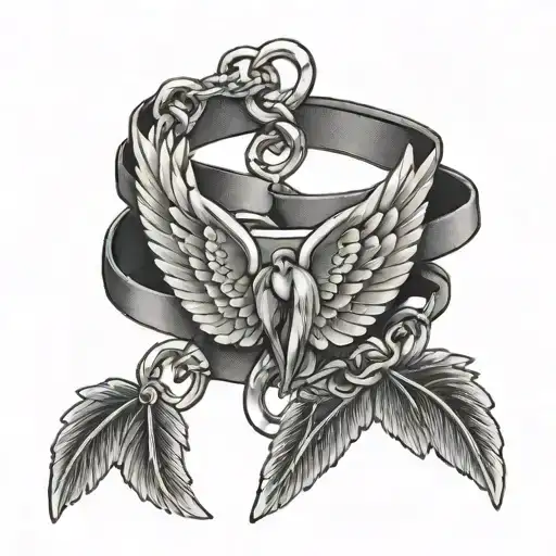 Metal Ankle Bracelet With Wings