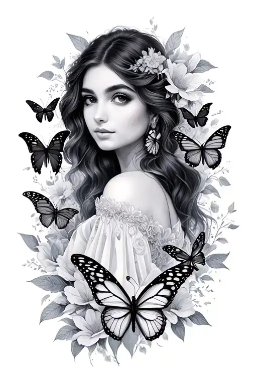 Name Dayrionna With Butterflies