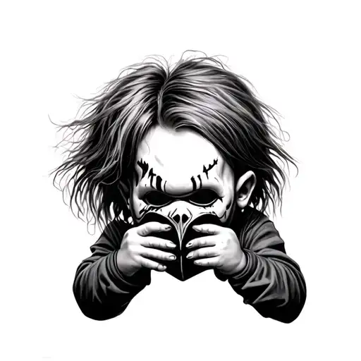 Chucky Holding A Mask