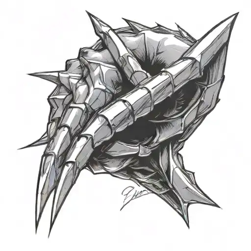 Wolverine Claws In The Letter D