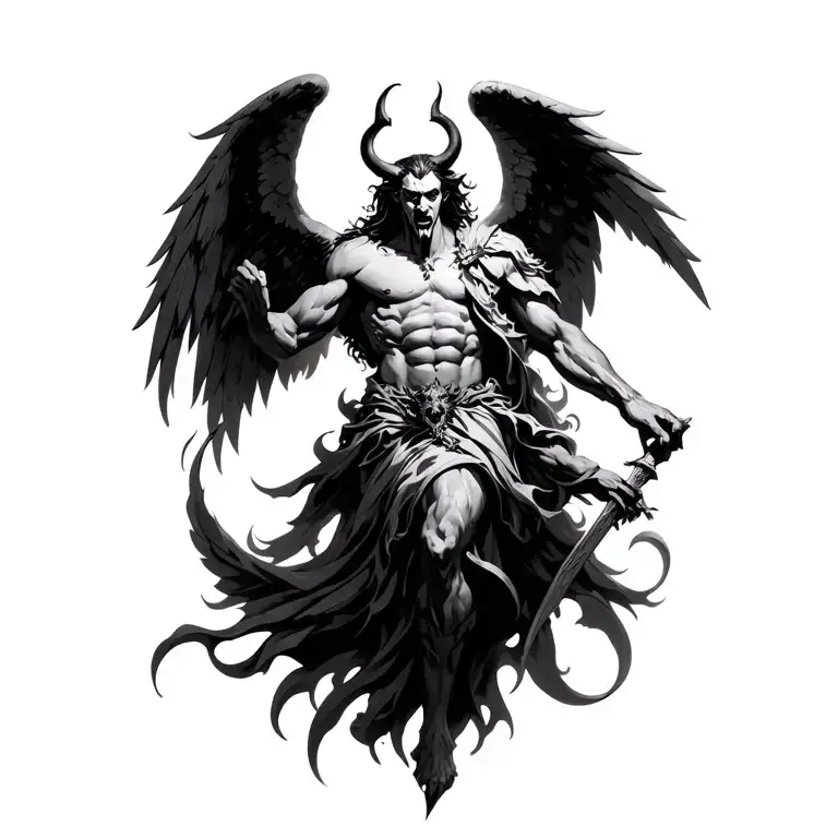 Archangel Slaying Satan