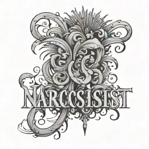 Narcissist Written Out In A Bold Font