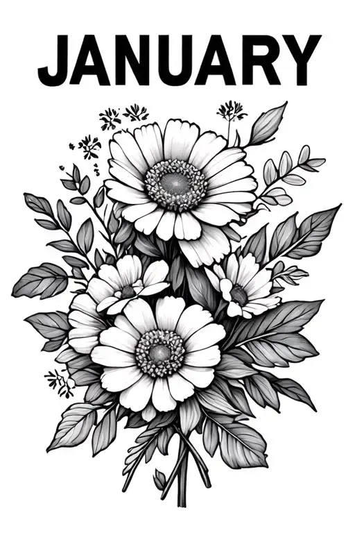 Birth Flower Bouquet January February And June Birth Flower