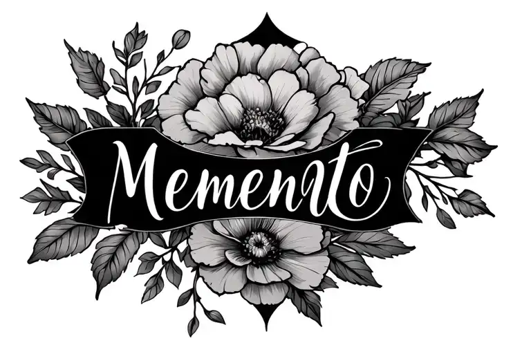 Throat Tattoo For Women With Saying Memento Vivere Flowers Fine Line Vinery