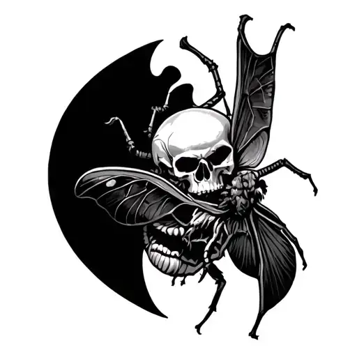 Demons Skulls On A Death Moth