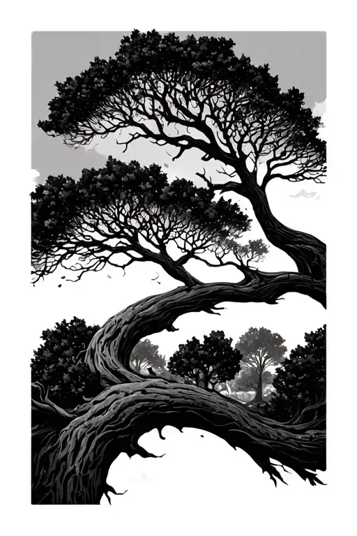 Trees Background Looking Through Lens