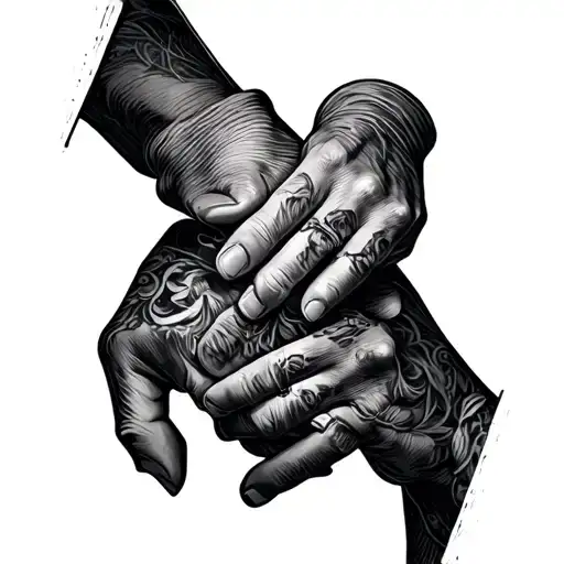 Two Hands Drawing Each Other