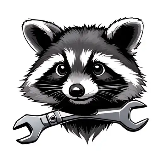 Raccon With Spanner Tools