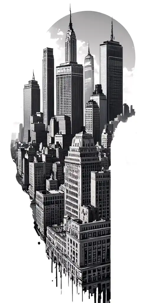 Chicago Skyline Gothic Style