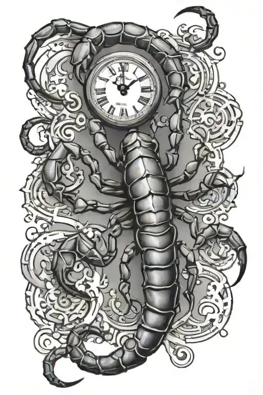Scorpion With Clock