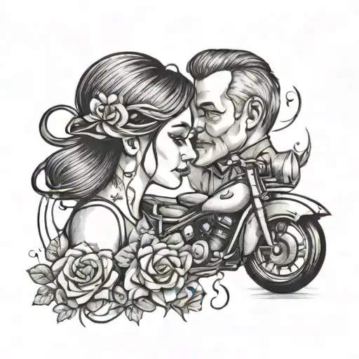 Small Matching Father-daughter Tattoo Design