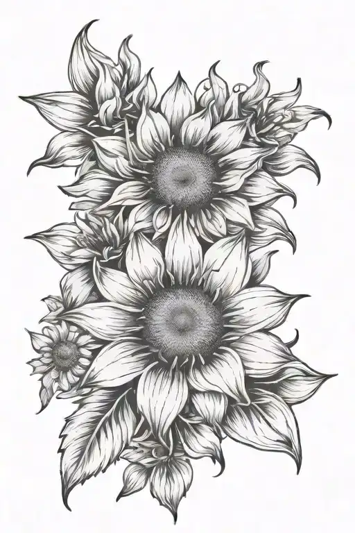 Lily Daisy Sunflower Blooming