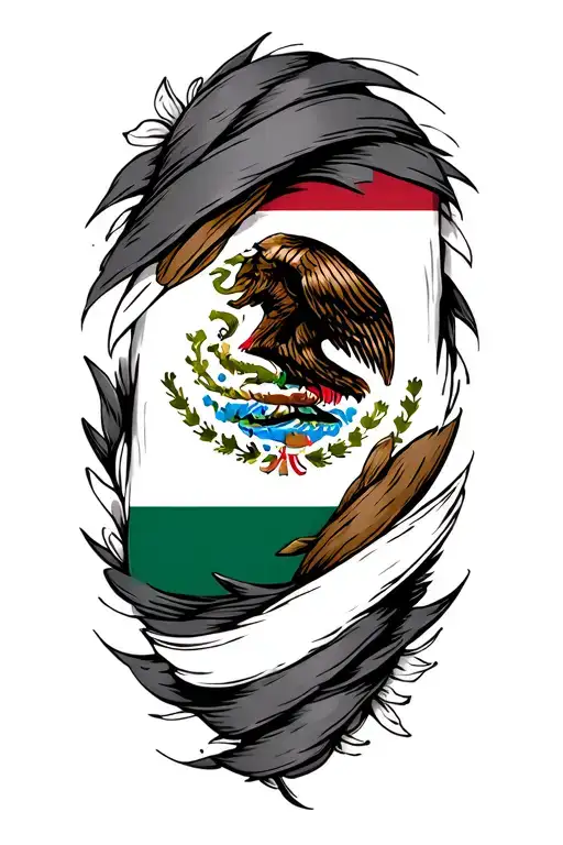 Mexican Flag Intertwined