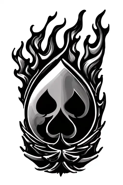 Royal Flush Poker Flames