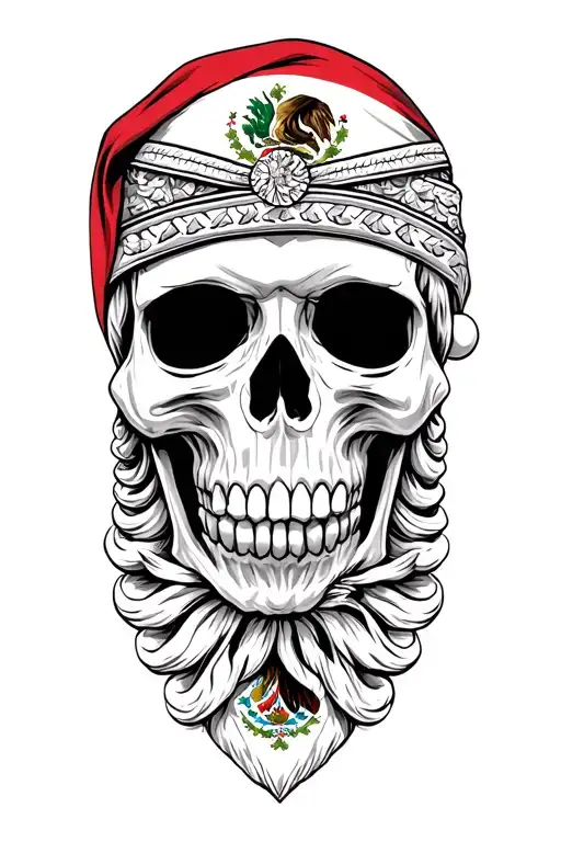 Mexican Flag Santa Death Skull