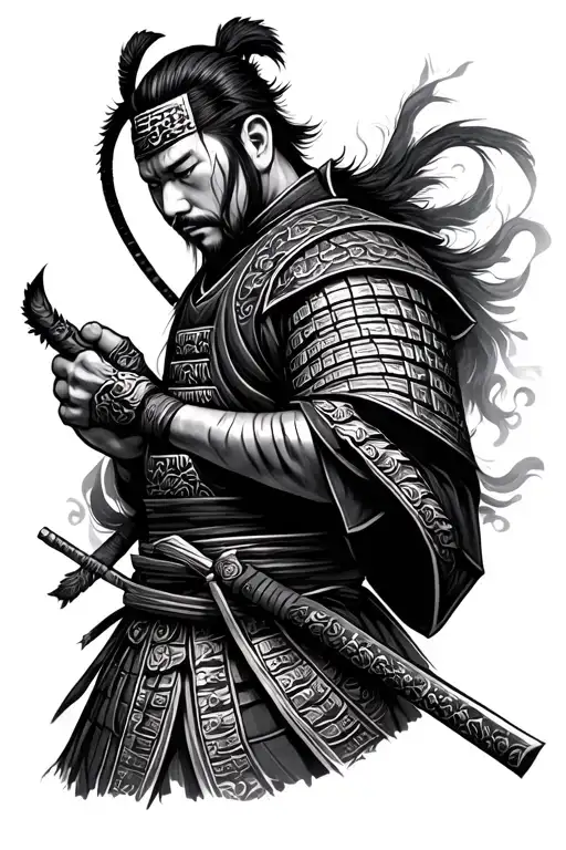 Samurai Warrior Vertical Spine