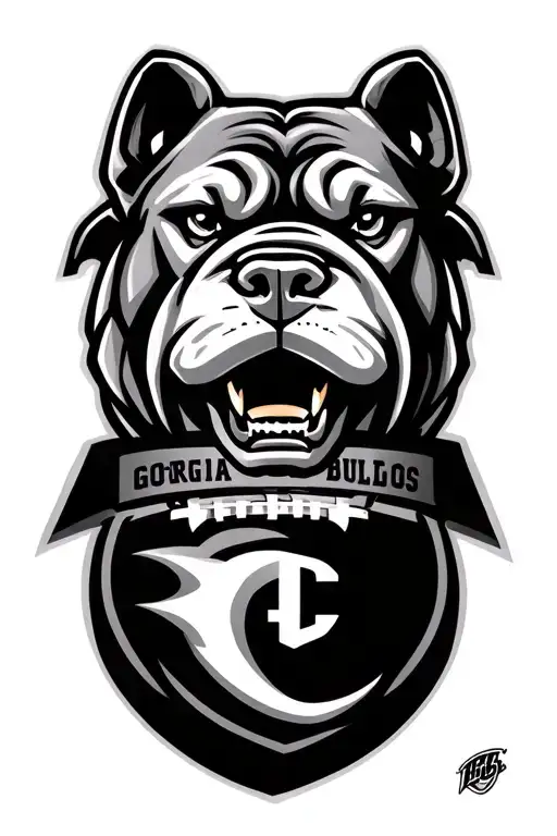 Goregia Bulldogs Football Stadium With Logo Incorporated
