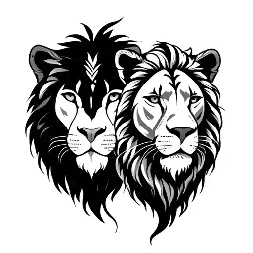 Leo And Aquarious Signs Mixed Together Symbolizing