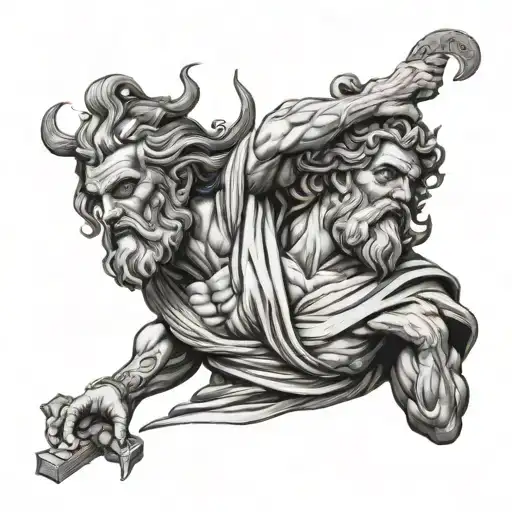 Zeus Fused With Hades Greek God