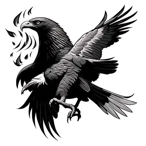 Wedgetail Eagle Sooaring With Tail Feathers Falling Out