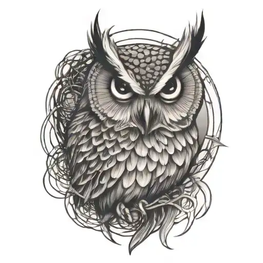 Owl And Web