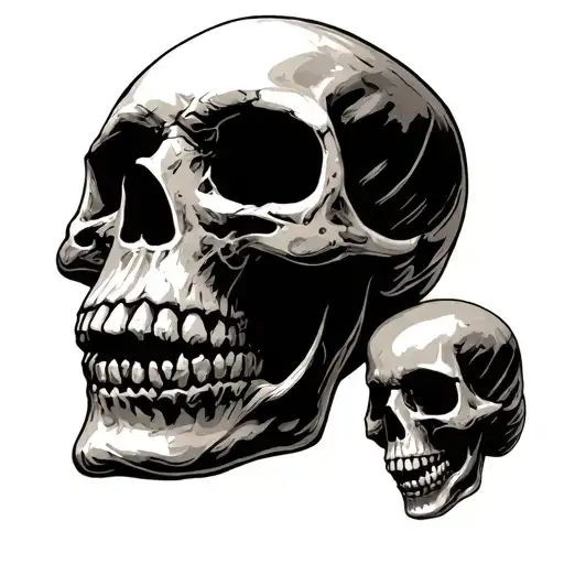 3 Skulls Facing Each Other