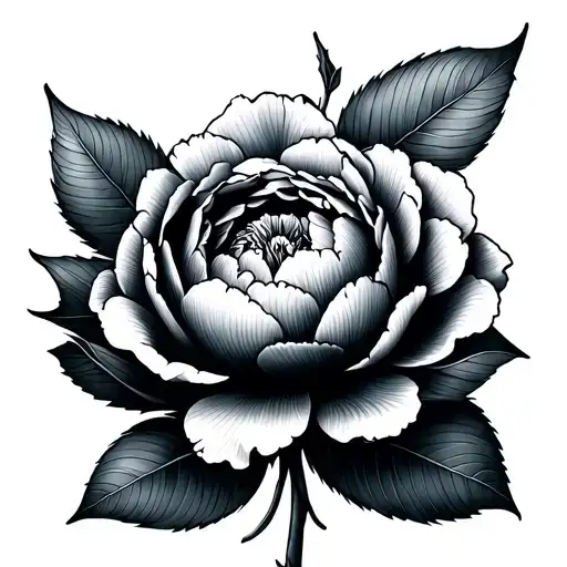 Peony Flower Intertwined