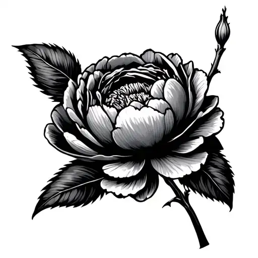 Peony Flower Stem Sklenar